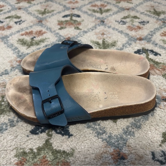 Birkenstock Shoes - Birkis by Birkenstock Metallic Blue Sandals Women’s Size 9 made in Germany